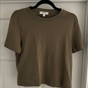 COS Khaki Green Clean Cut T-Shirt